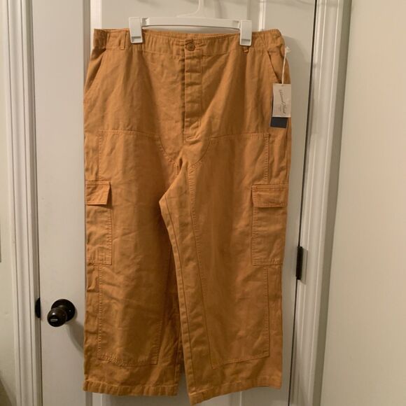 Universal Thread Women's Cargo Jean Pants with Pockets Size 18 Gold - Picture 1 of 16